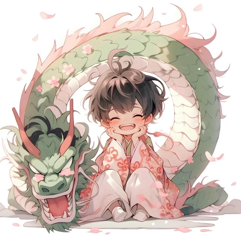 Avatar rồng chibi cute dùng làm ảnh đại diện