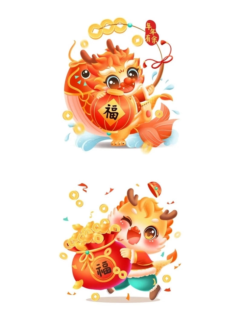 Rồng chibi 2024 phong cách mới lạ dễ thương