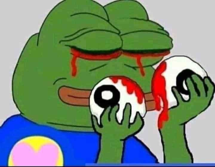 Con ếch xanh meme ngây thơ troll cười lăn