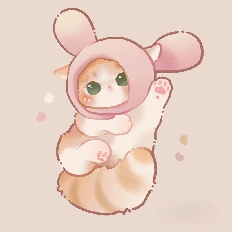 Hình nền mèo chibi cute nền màn hình dễ thương quyến rũ cuốn hút