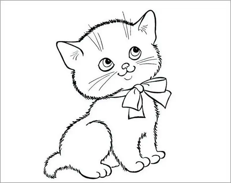 Hình tô màu mèo cute cho bé dễ thương dành cho trẻ quyến rũ cuốn hút