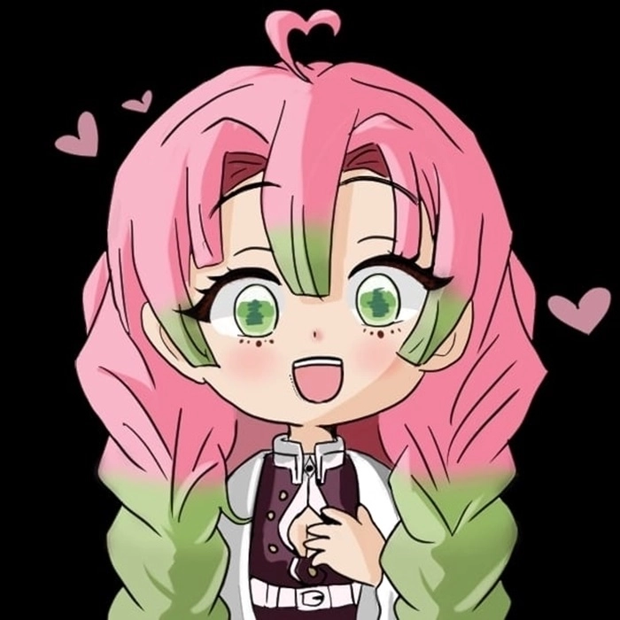 Mitsuri chibi cute với biểu cảm dễ thương