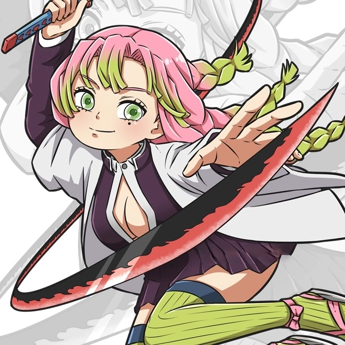 Kanroji mitsuri chibi cute nhìn rất đáng yêu