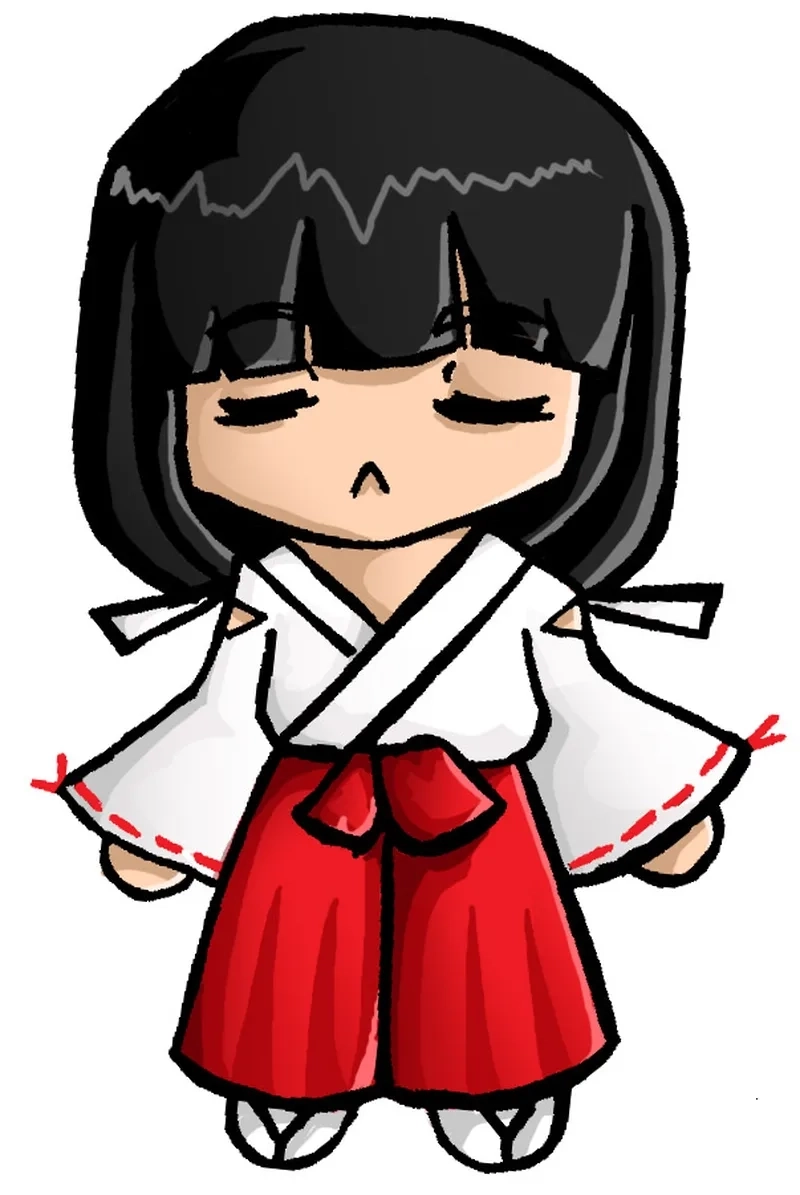 Đốn tim fan với tạo hình Kikyo chibi cute vô cùng nhẹ nhàng và xinh xắn.